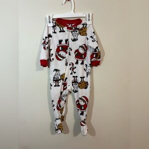 Carter's Christmas Santa Sleep and Play Unisex 12 month Baby toddler full zip‎